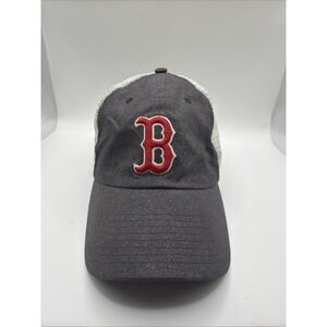 Boston Red Sox Glitter Woman's Trucker Hat Fan Favorite MLB Mesh Snapback Cap